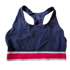Tracksmith Racerback Running Sports Bra Blue Red White Striped Size XS